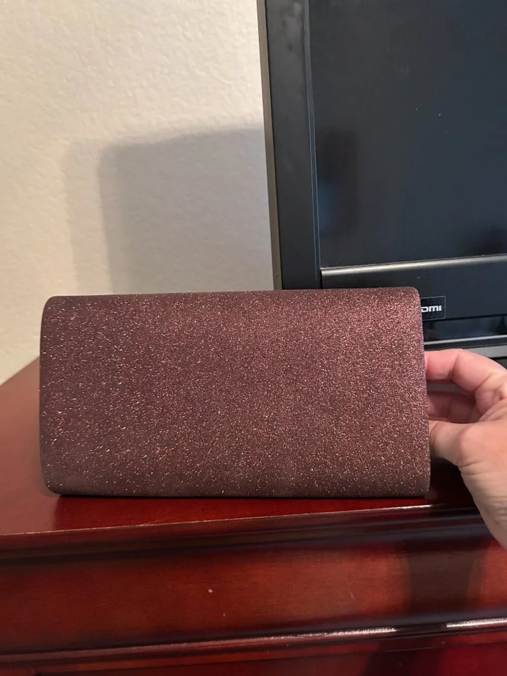 Unbranded Chain Shoulder/Clutch - Brown Bronze Sparkle - 9